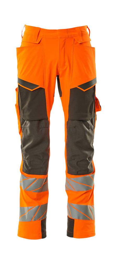 MASCOT Trousers with kneepad pockets – Hi-Vis Orange/Dark Anthracite