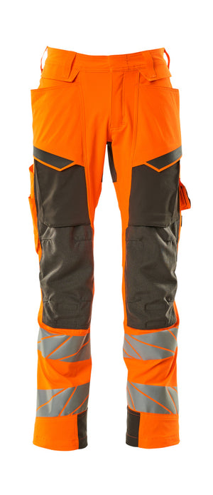 MASCOT Trousers with kneepad pockets – Hi-Vis Orange/Dark Anthracite