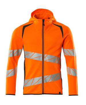 MASCOT Hoodie with zipper – Hi-Vis Orange/Dark Anthracite