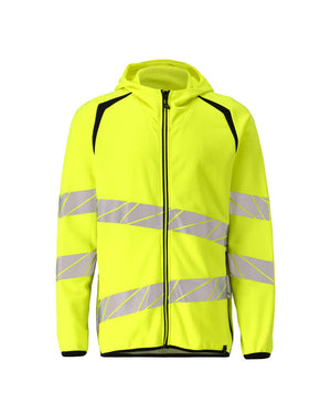 MASCOT Hoodie with zipper – Hi-Vis Yellow/Black