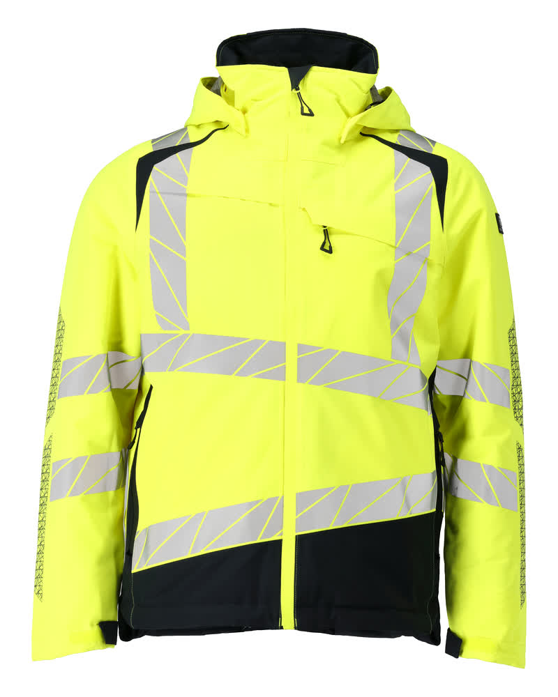 MASCOT Winter Jacket – Hi-Vis Yellow/Dark Navy