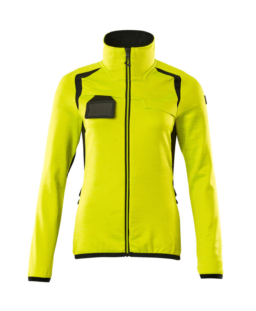 MASCOT Fleece Jumper with zipper – Hi-Vis Yellow/Black