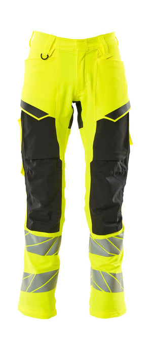 MASCOT Trousers with kneepad pockets – Hi-Vis Yellow/Black
