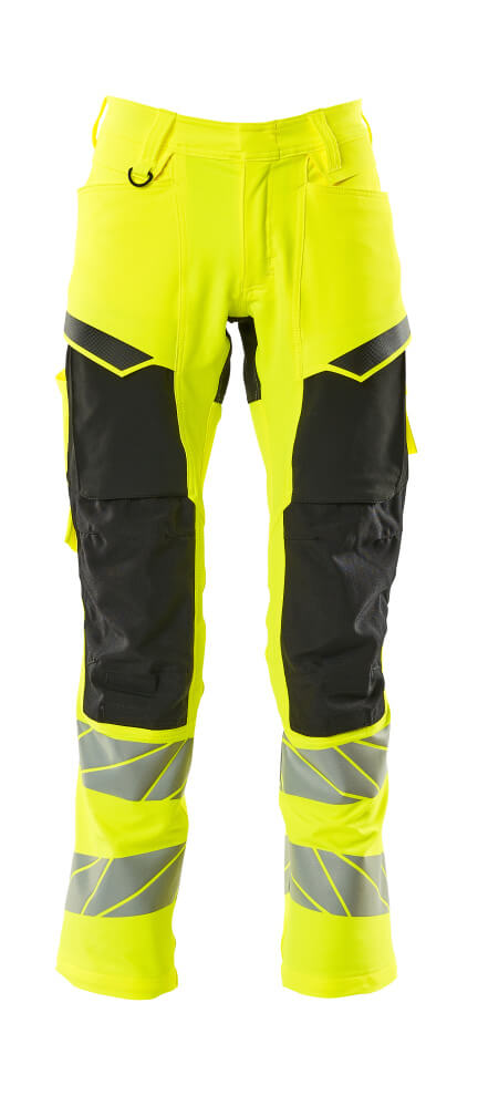 MASCOT Trousers with kneepad pockets – Hi-Vis Yellow/Black