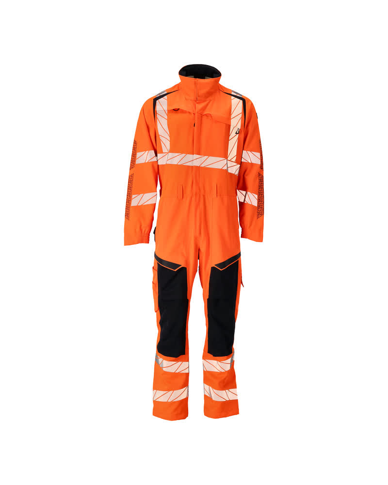 MASCOT Boilersuit with kneepad pockets – Hi-Vis Orange/Dark Navy