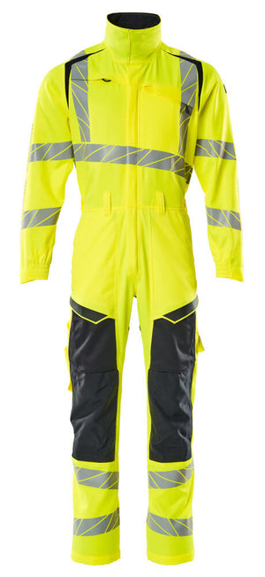 MASCOT Boilersuit with kneepad pockets – Hi-Vis Yellow/Dark Navy
