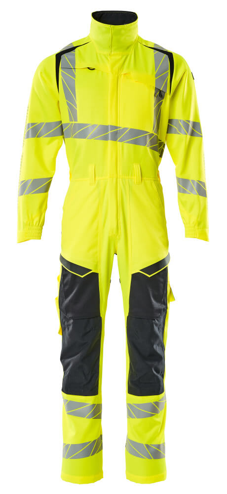 MASCOT Boilersuit with kneepad pockets – Hi-Vis Yellow/Dark Navy