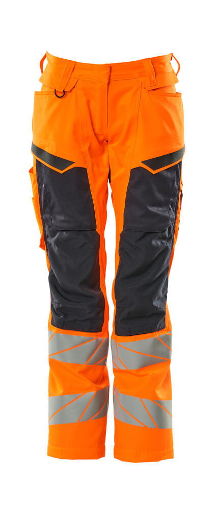 MASCOT Trousers with kneepad pockets – Hi-Vis Orange/Dark Navy