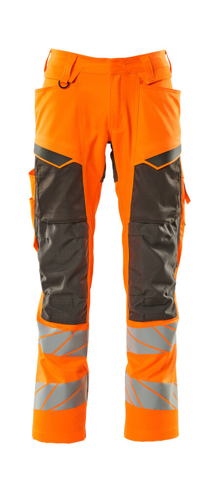MASCOT Trousers with kneepad pockets – Hi-Vis Orange/Dark Anthracite