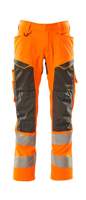MASCOT Trousers with kneepad pockets – Hi-Vis Orange/Dark Anthracite