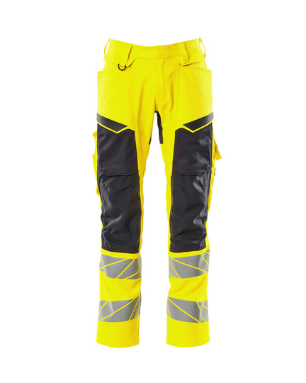MASCOT Trousers with kneepad pockets – Hi-Vis Yellow/Black