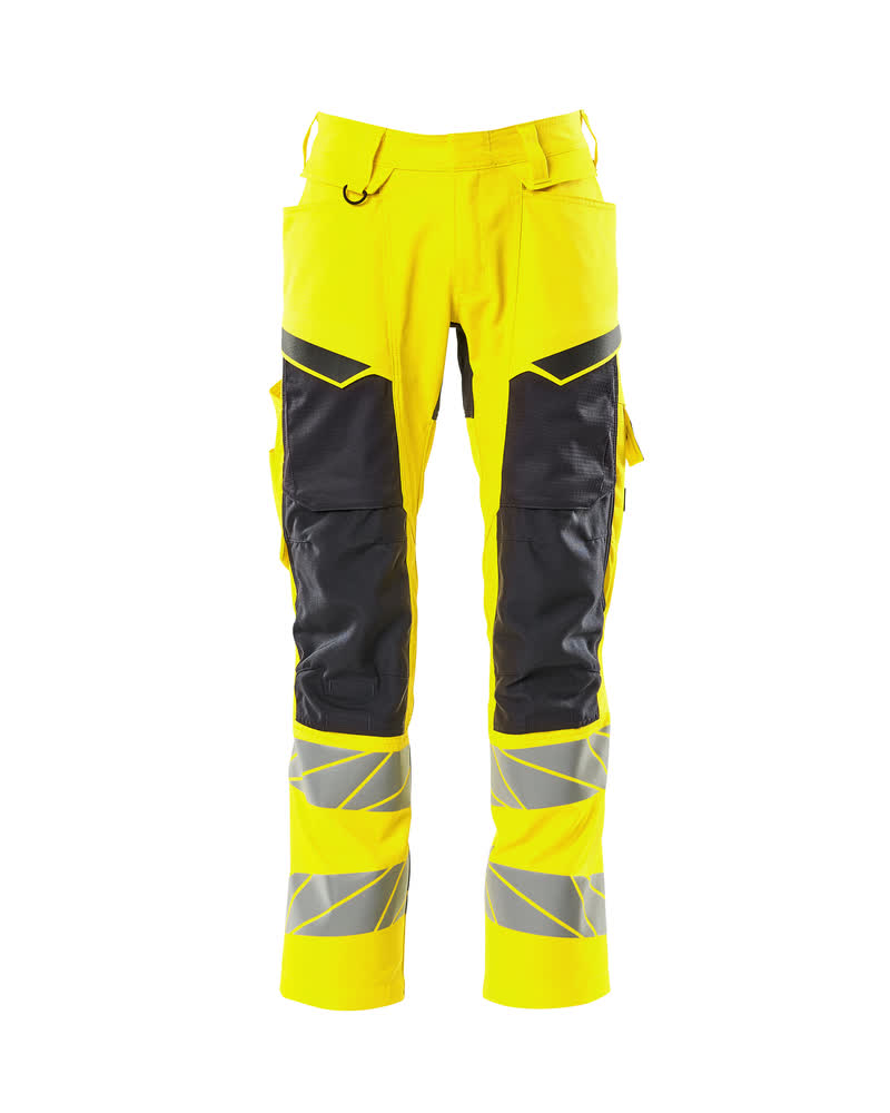 MASCOT Trousers with kneepad pockets – Hi-Vis Yellow/Black