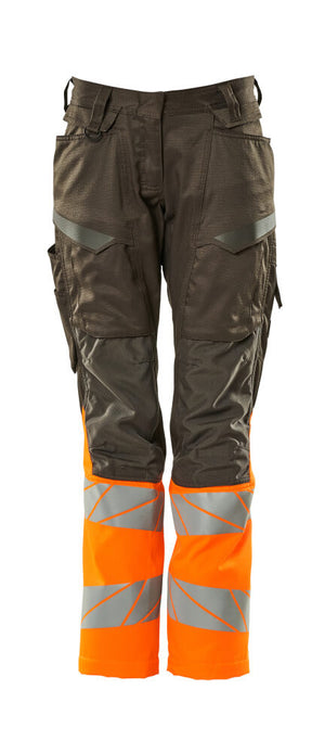 MASCOT Trousers with kneepad pockets – Dark Anthracite/Hi-Vis Orange