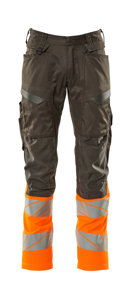 MASCOT Trousers with kneepad pockets – Dark Anthracite/Hi-Vis Orange