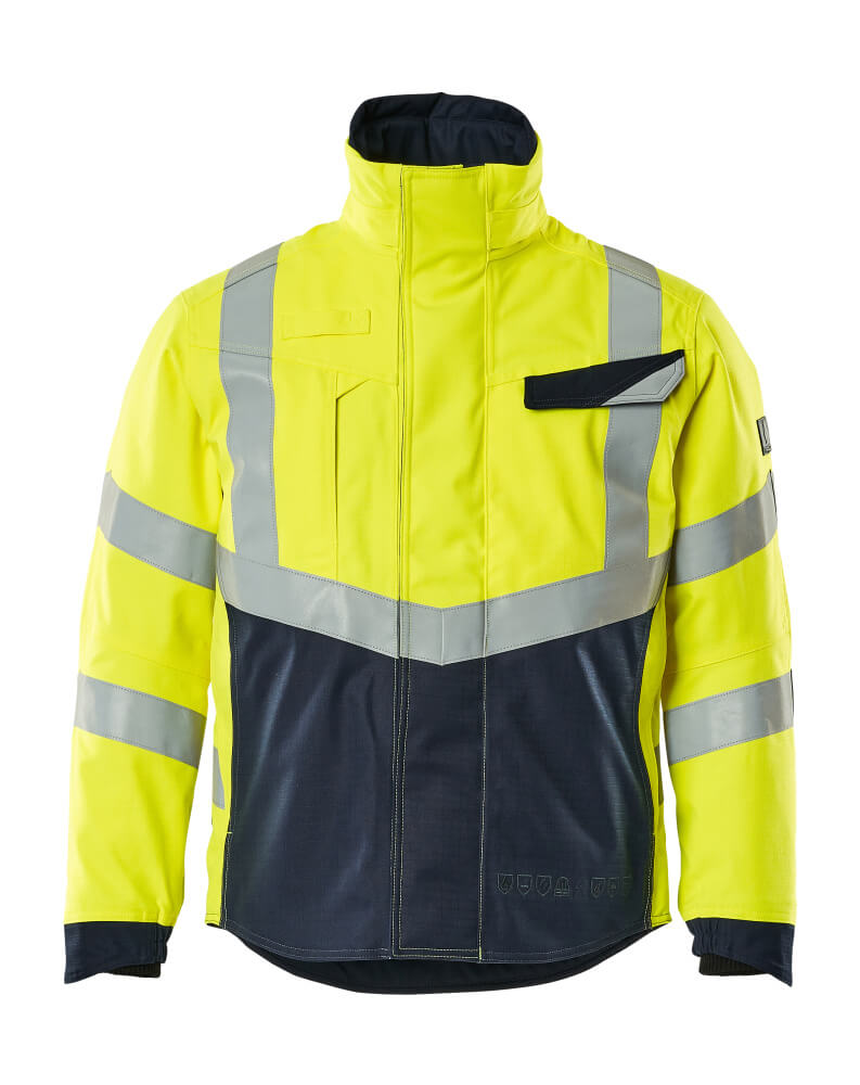 MASCOT Winter Jacket – Hi-Vis Yellow/Dark Navy