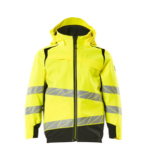 MASCOT Outer Shell Jacket for children – Hi-Vis Yellow/Black