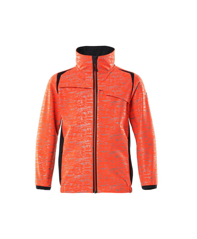 MASCOT Softshell jacket for children – Hi-Vis Red/Dark Navy
