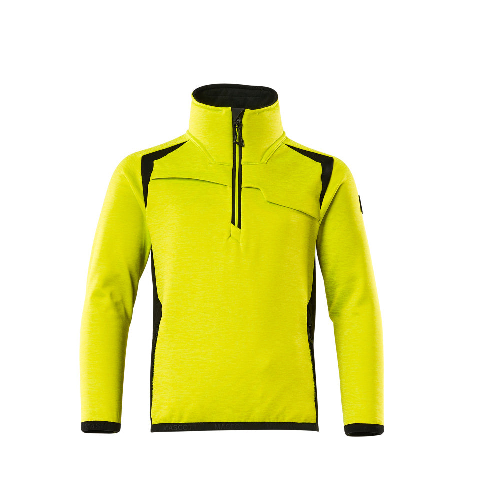 MASCOT Fleece Jumper for children – Hi-Vis Yellow/Black