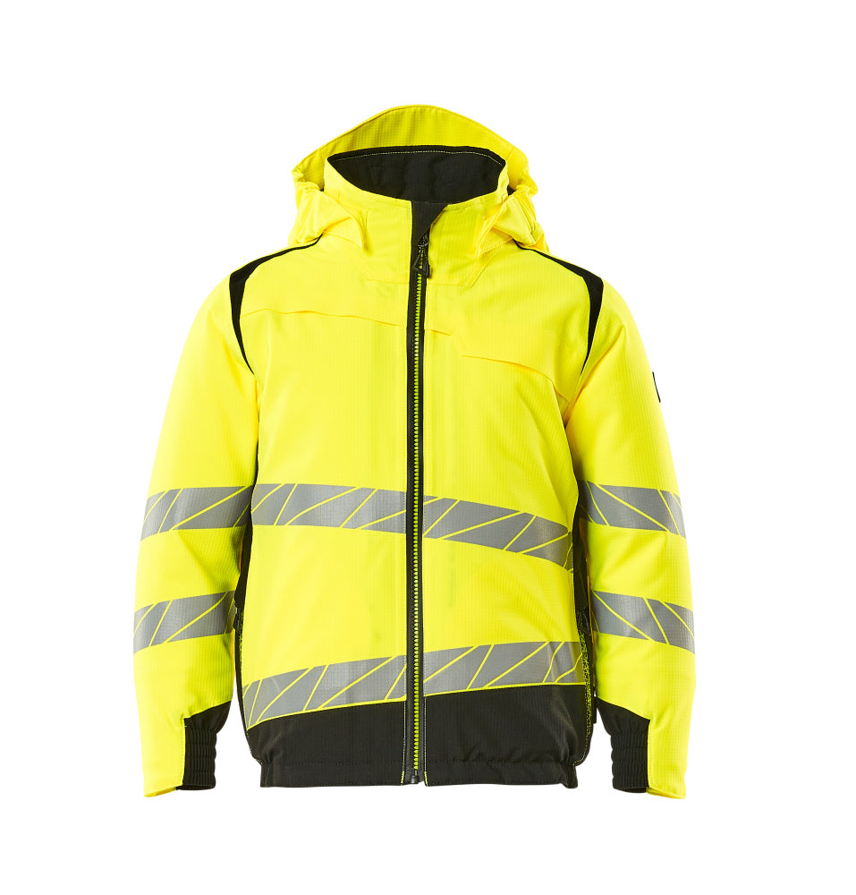 MASCOT Winter Jacket for children – Hi-Vis Yellow/Black