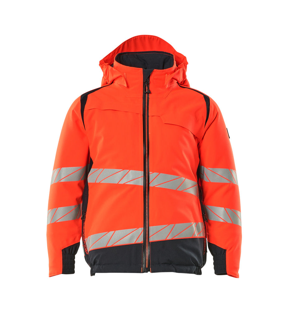 MASCOT Winter Jacket for children – Hi-Vis Red/Dark Navy