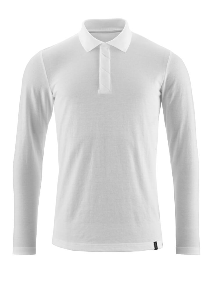 MASCOT Polo Shirt, long-sleeved – White