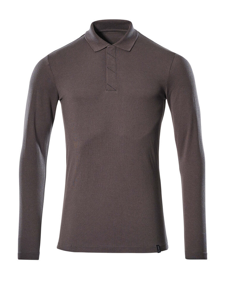 MASCOT Polo Shirt, long-sleeved – Dark Anthracite