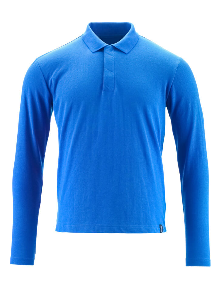 MASCOT Polo Shirt, long-sleeved – Azure Blue
