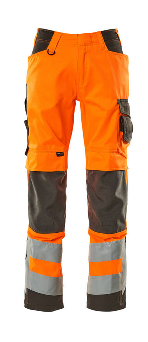 MASCOT Trousers with kneepad pockets – Hi-Vis Orange/Dark Anthracite