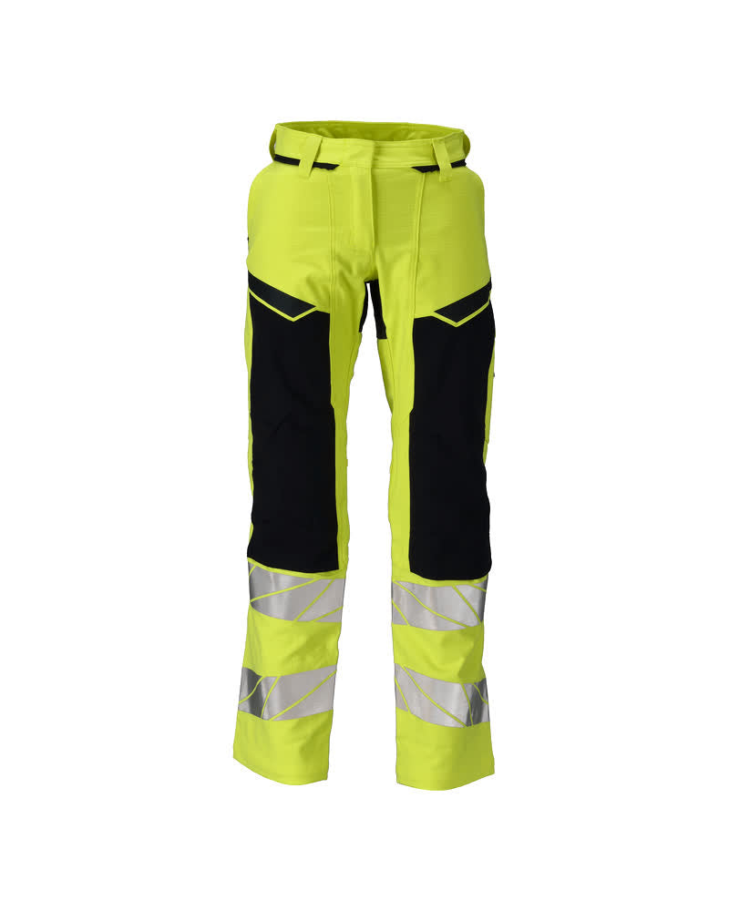 MASCOT Trousers with kneepad pockets – Hi-Vis Yellow/Dark Navy