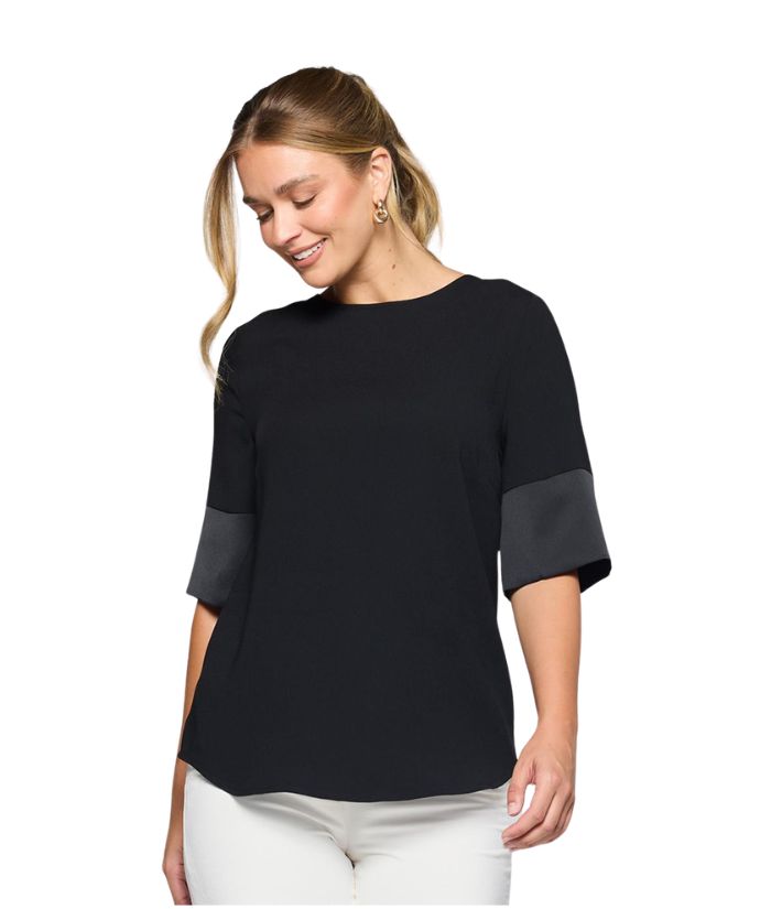 Celine Contrast Sleeve Top