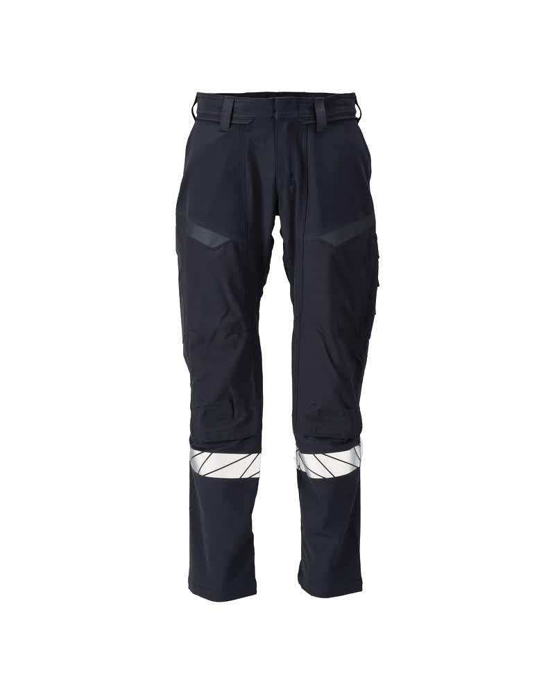 MASCOT Trousers with kneepad pockets – Dark Navy/Hi-Vis Yellow