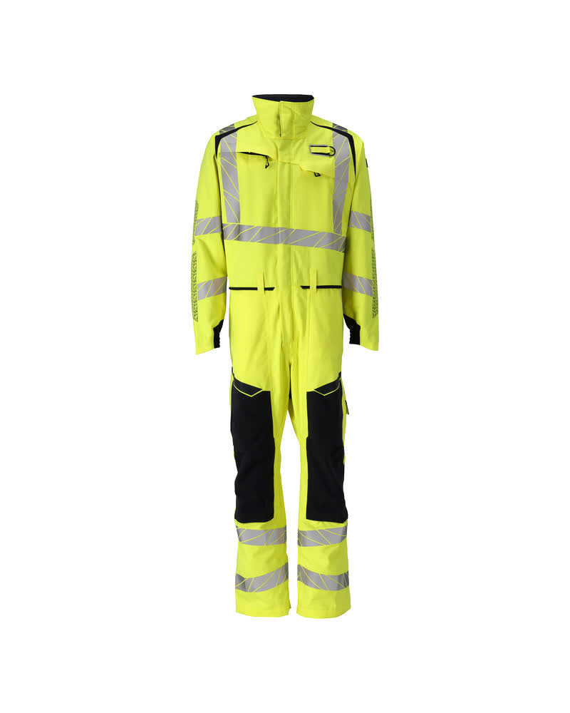 MASCOT Boilersuit with kneepad pockets – Hi-Vis Yellow/Dark Navy
