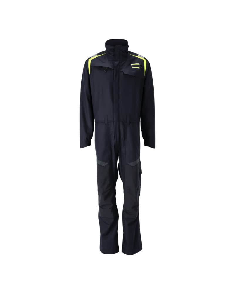 MASCOT Boilersuit with kneepad pockets – Dark Navy/Hi-Vis Yellow