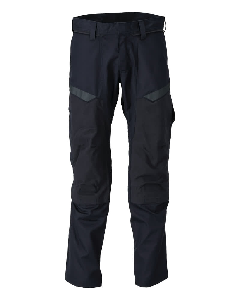 MASCOT Trousers with kneepad pockets – Dark Navy/Hi-Vis Yellow