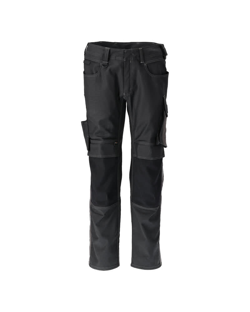MASCOT Trousers with kneepad pockets – Black/Dark Anthracite