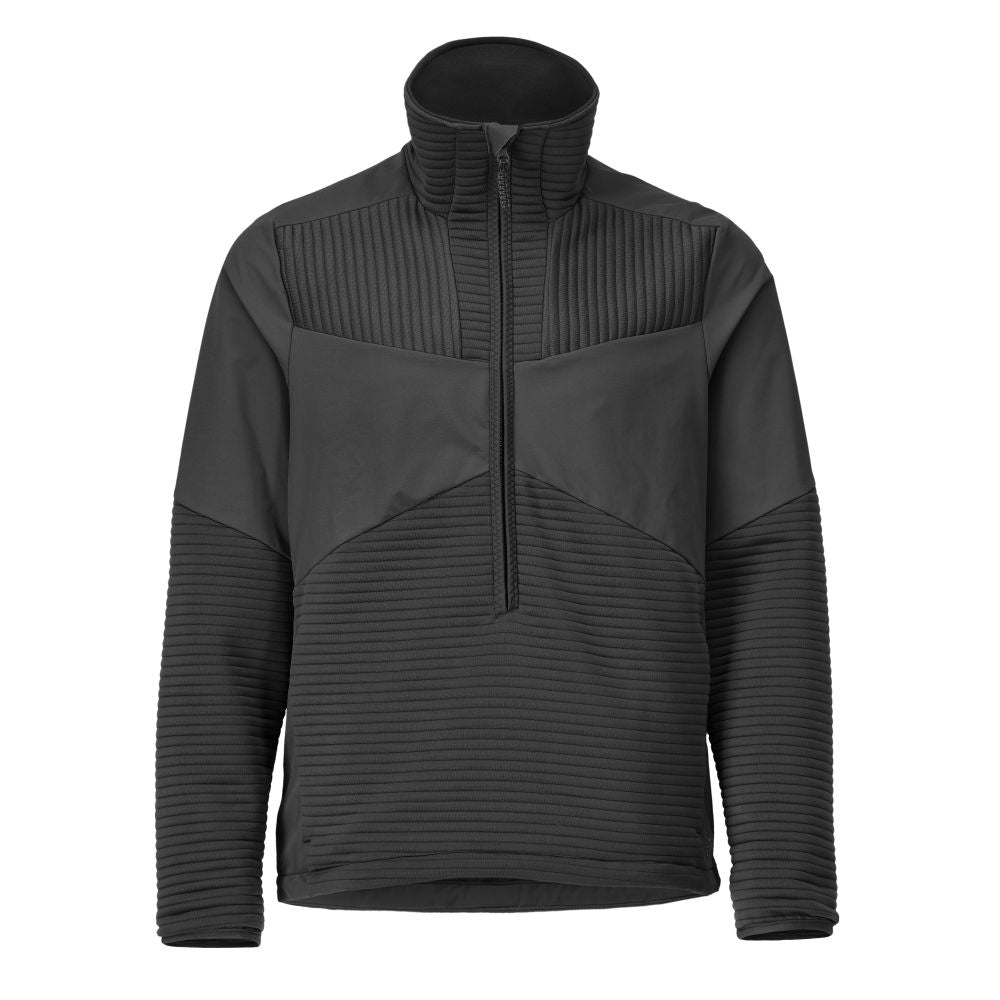 MASCOT Fleece Jumper with half zip and lining – Black
