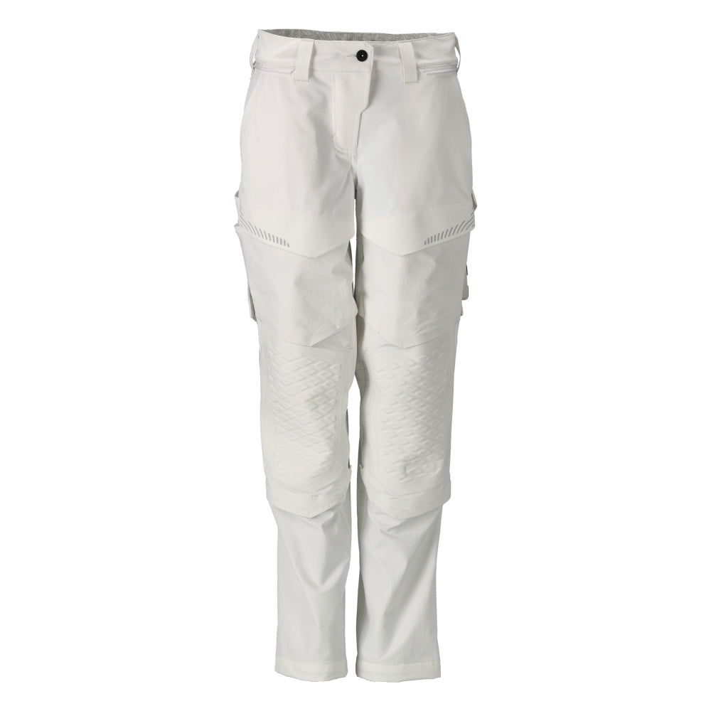 MASCOT Trousers with kneepad pockets, painter – White