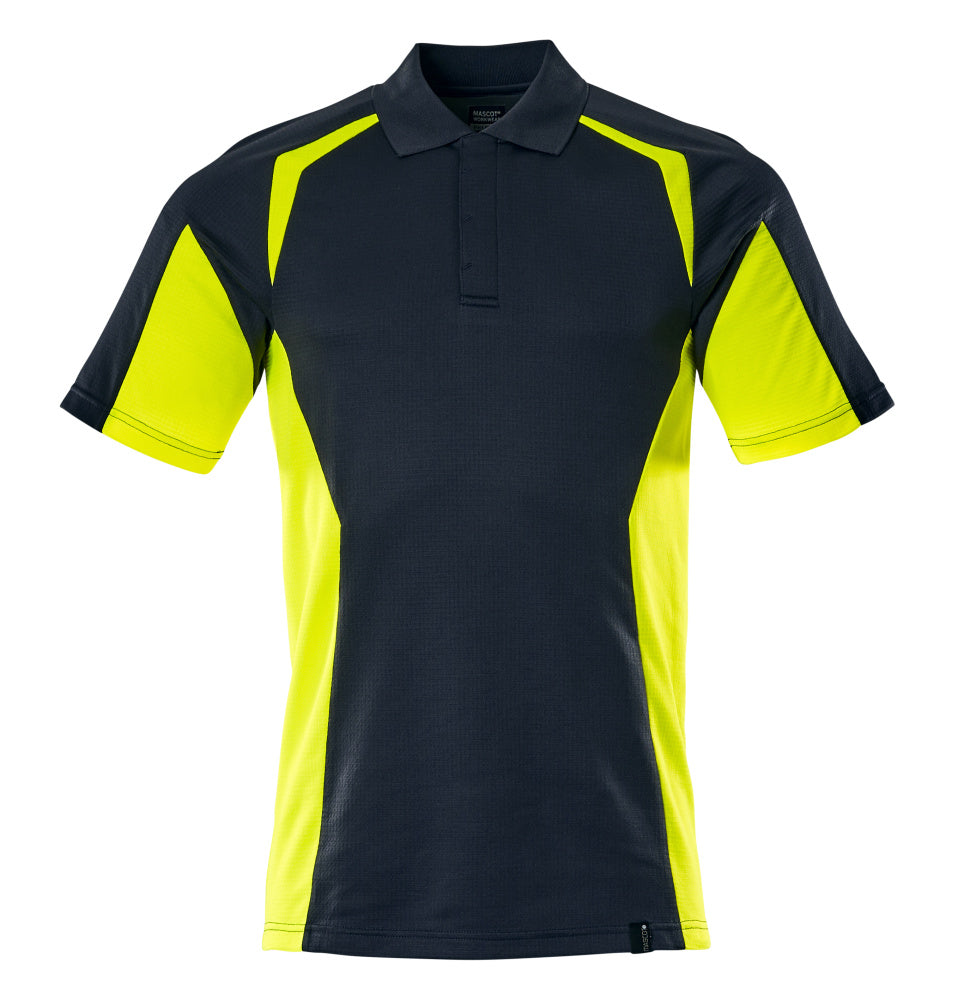 MASCOT Polo shirt – Dark Navy/Hi-Vis Yellow