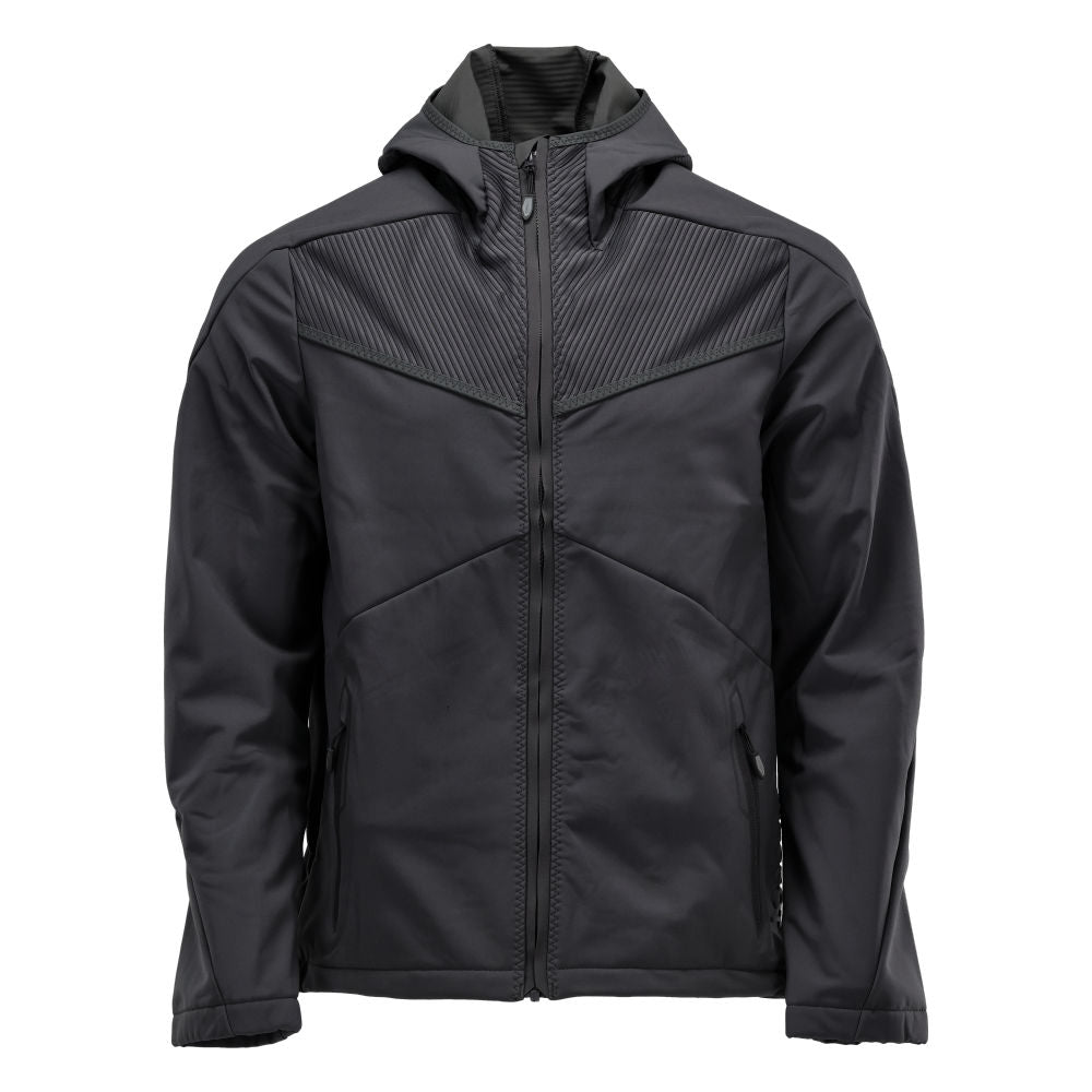 MASCOT Softshell jacket with hood – Black