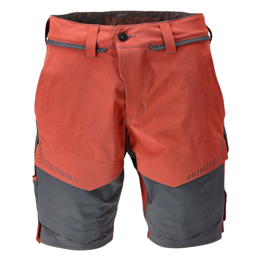 MASCOT Shorts – Autumn Red/Stone Grey