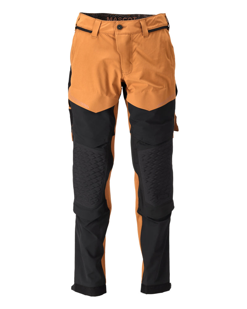 MASCOT Trousers with kneepad pockets – Nut Brown/Black