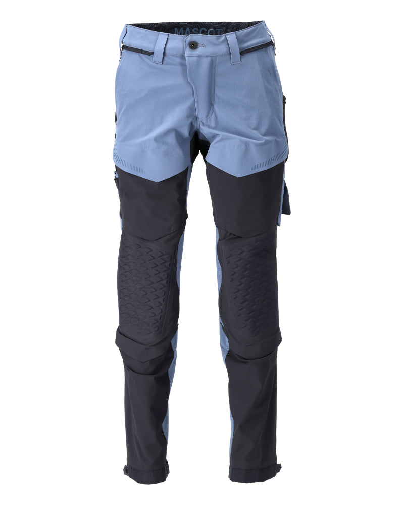 MASCOT Trousers with kneepad pockets – Stone Blue/Dark Navy
