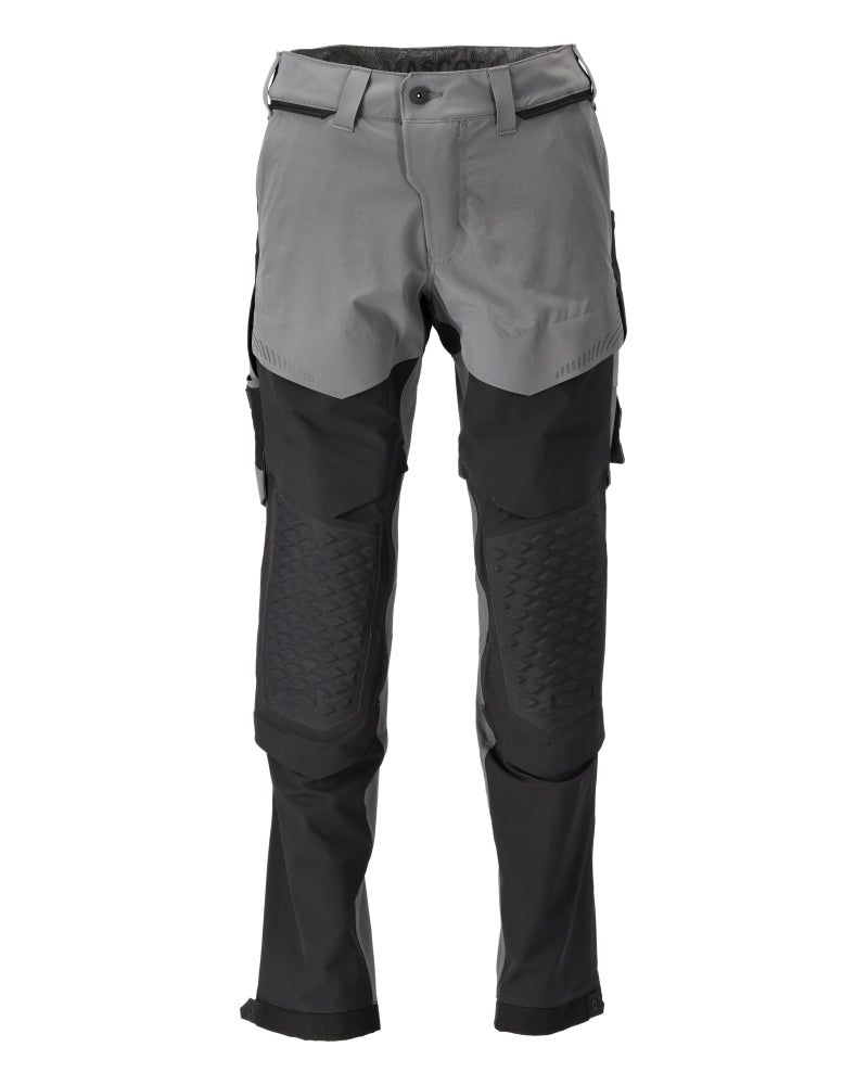 MASCOT Trousers with kneepad pockets – Stone Grey/Black