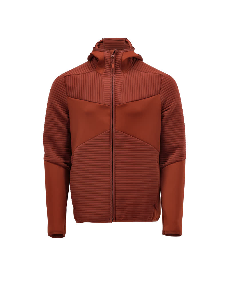 MASCOT Fleece hoodie with zipper – Autumn Red