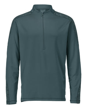 MASCOT T-shirt, long-sleeved, with half zip – Forest Green
