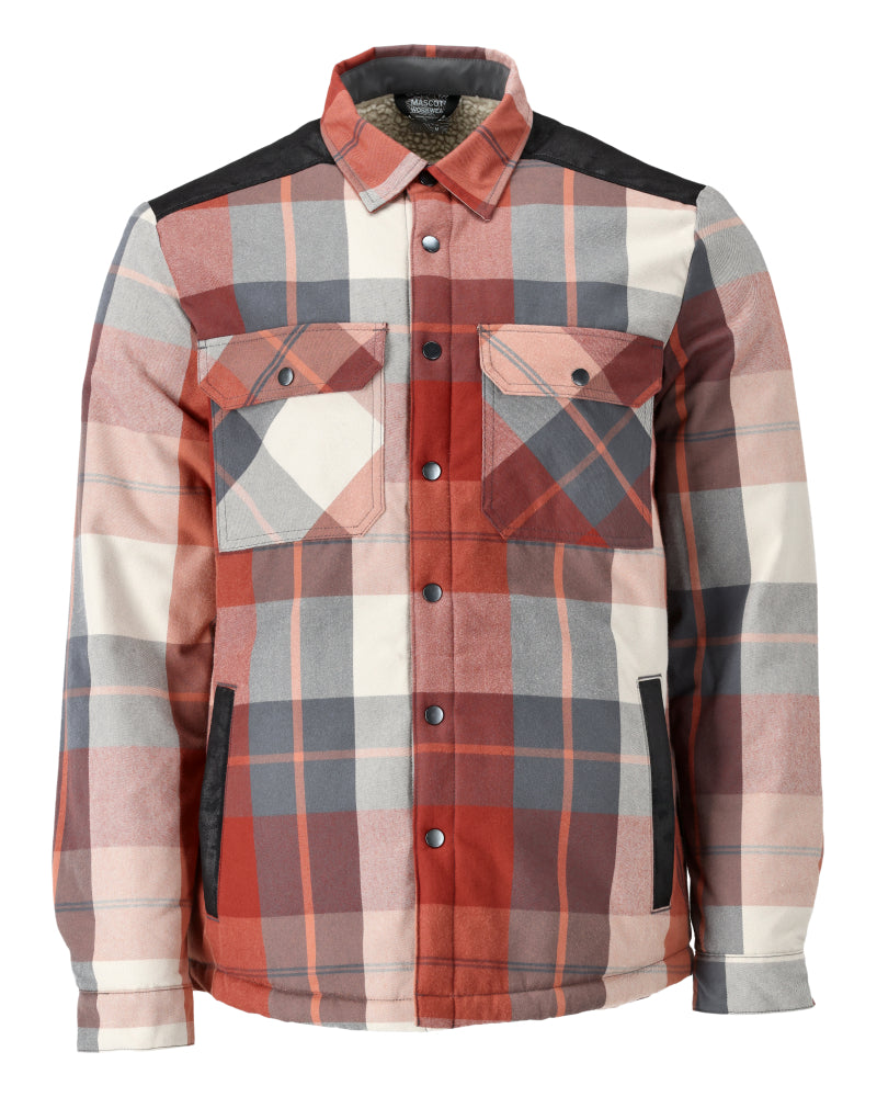 MASCOT Shirt with pile lining – Autumn Red Checked