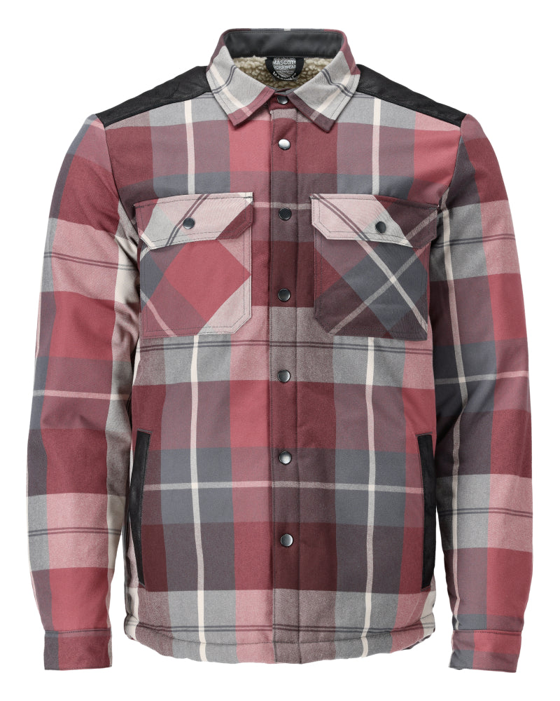 MASCOT Shirt with pile lining – Bordeaux Checked