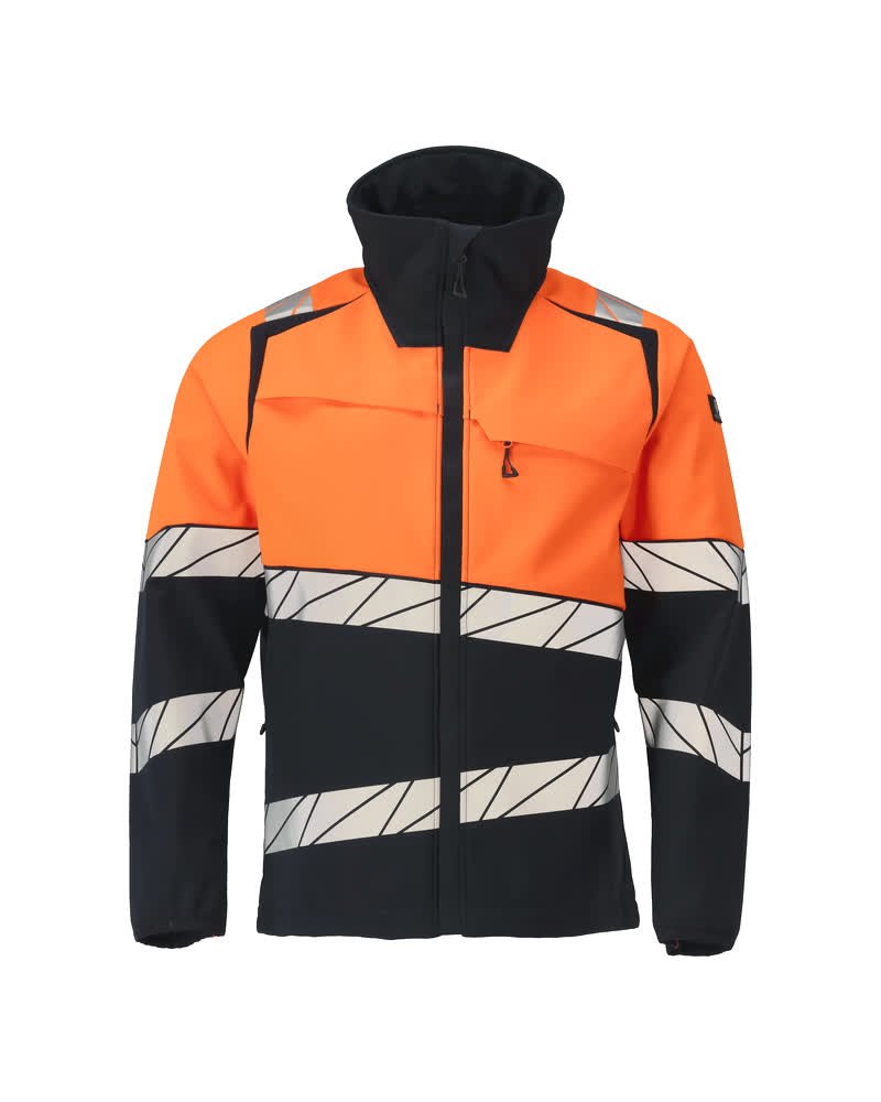 MASCOT Softshell Jacket – Dark Navy/Hi-Vis Orange
