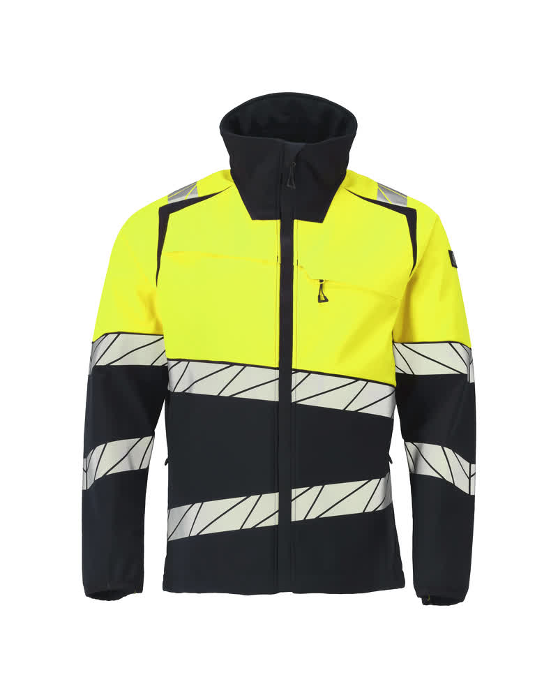 MASCOT Softshell Jacket – Dark Navy/Hi-Vis Yellow