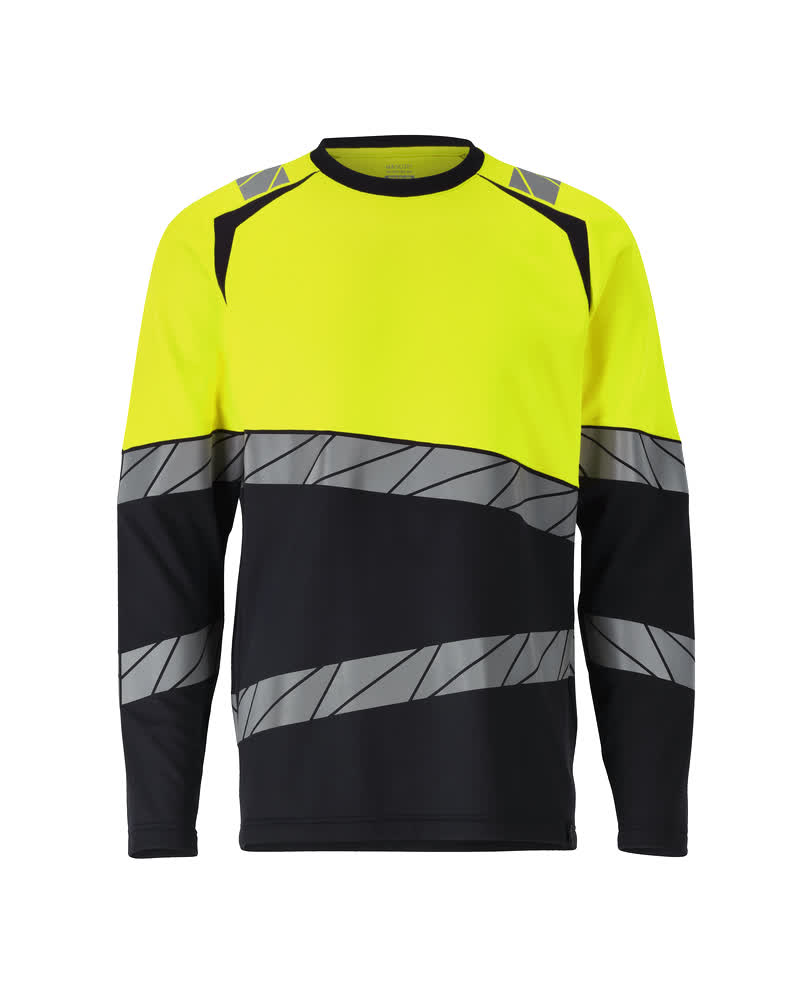 MASCOT T-shirt, long-sleeved – Black/Hi-Vis Yellow